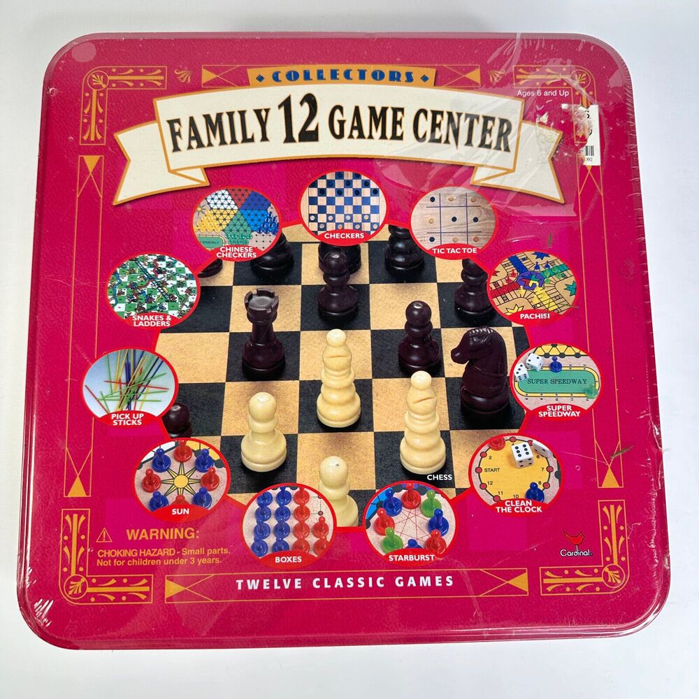 Collectors Family Game Tin 12 Classic Games New Sealed
